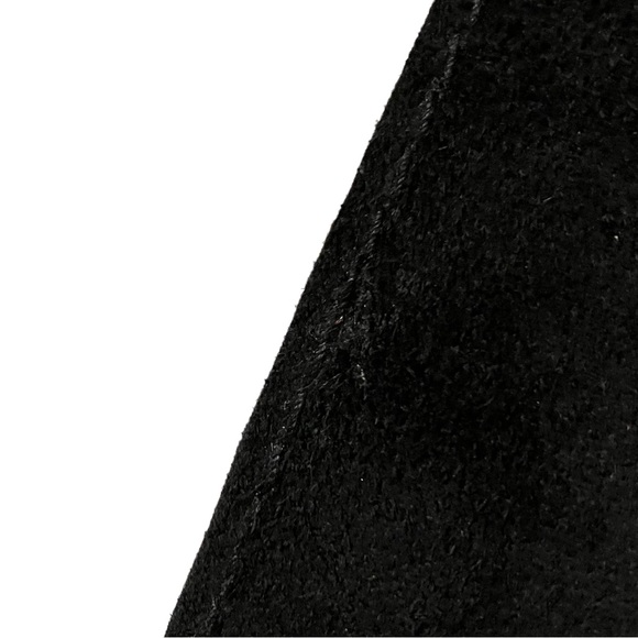 Rezrekshn by Esther Chen Suede Leather Open Front Black Vest - Picture 7 of 9